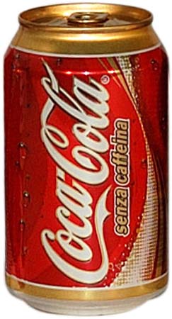 Coca Cola barattolo senza caffeina